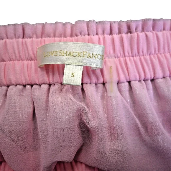 LoveShackFancy Silver and Pink Mini Skirt - Picture 4 of 5